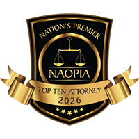 Nation's Premier | NAOPIA | Top Ten Attorney 2026 | 5 Star