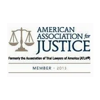 American Association for Justice | Formerly the Association Of Trial Lawyers Of America | ATLA | Member - 2013